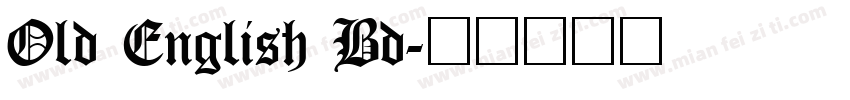 Old English Bd字体转换